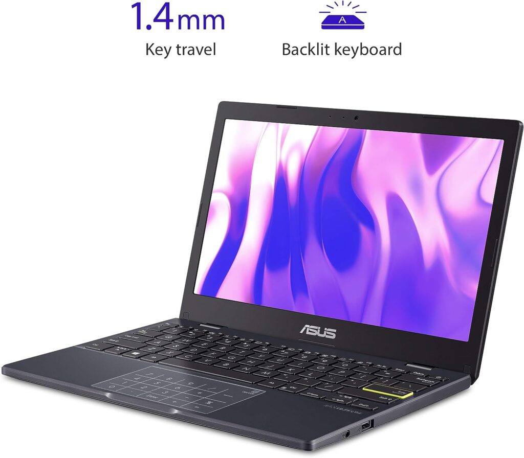 ASUS Vivobook Laptop L210 11.6 Ultra Thin Laptop, Intel Celeron N4020 Processor, 4GB RAM, 128GB eMMC Storage, Windows 11 Home in S Mode with One Year of Office 365 Personal, L210MA-DS04,Star Black