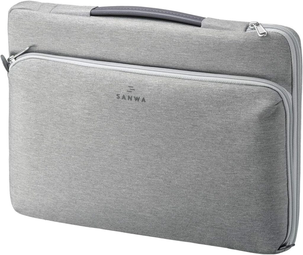 SANWA 13-13.3 inch Laptop Sleeve Case with Front Pocket, YKK Zipper, Waterproof Shock Resistant Bag, Accessory Pocket, Compatible with MacBook, Pad, Tablet, Surface, Dell, HP, Lenovo, Computer, Gray