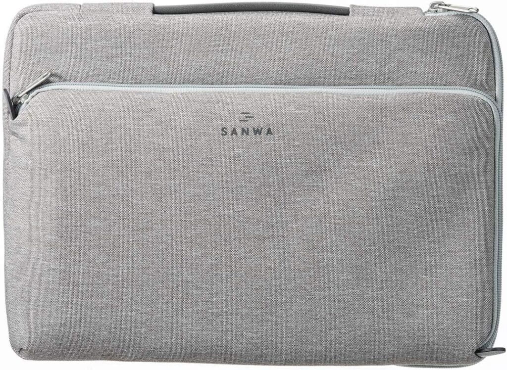 SANWA 13-13.3 inch Laptop Sleeve Case with Front Pocket, YKK Zipper, Waterproof Shock Resistant Bag, Accessory Pocket, Compatible with MacBook, Pad, Tablet, Surface, Dell, HP, Lenovo, Computer, Gray