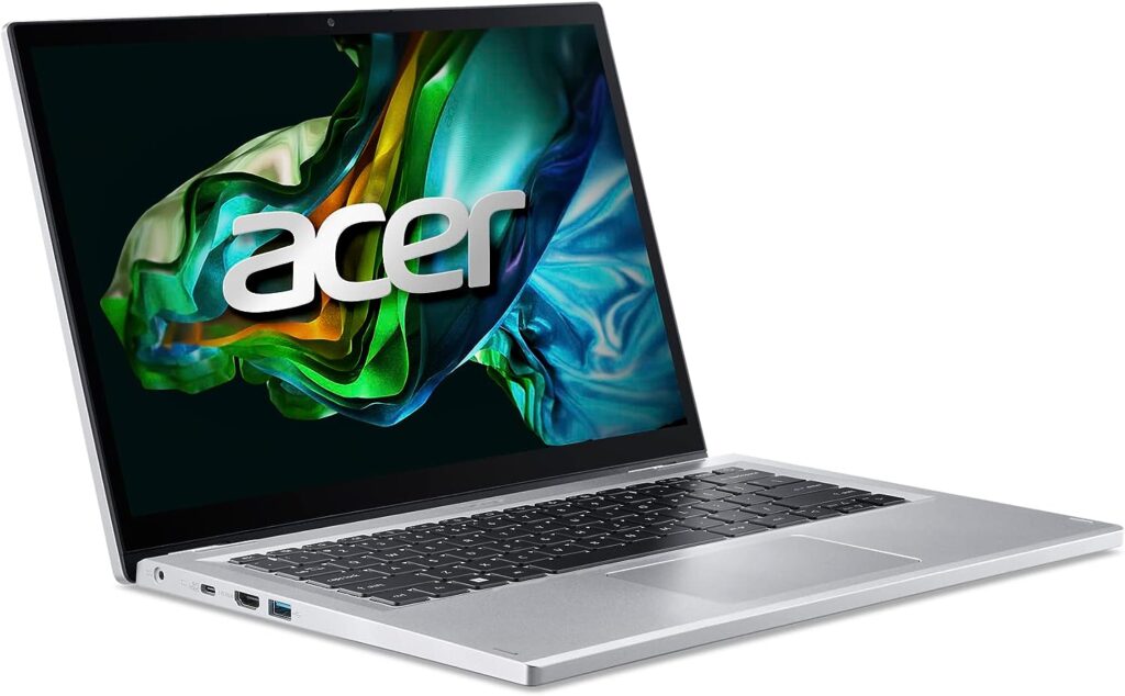 Acer Aspire 3 Spin 14 Convertible Laptop | 14 1920 x 1200 IPS Touch Display | Intel Core i3-N305 | Intel UHD Graphics | 8GB LPDDR5 | 128GB SSD | Wi-Fi 6 | Windows 11 Home in S mode | A3SP14-31PT-37NV