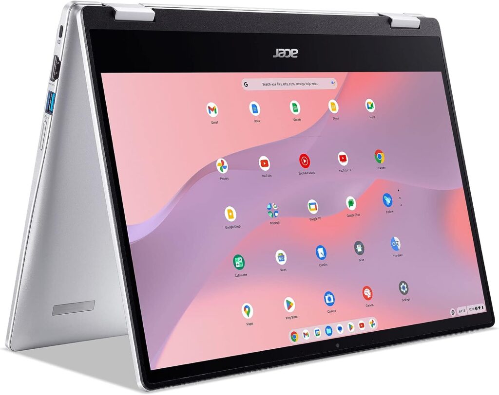 Acer Chromebook Spin 314 Convertible Laptop | Intel Pentium Silver N6000 | 14 HD Corning Gorilla Glass Touch Display | 8GB LPDDR4X | 128GB eMMC | Intel Wi-Fi 6 AX201 | Chrome OS | CP314-1H-P1Q5