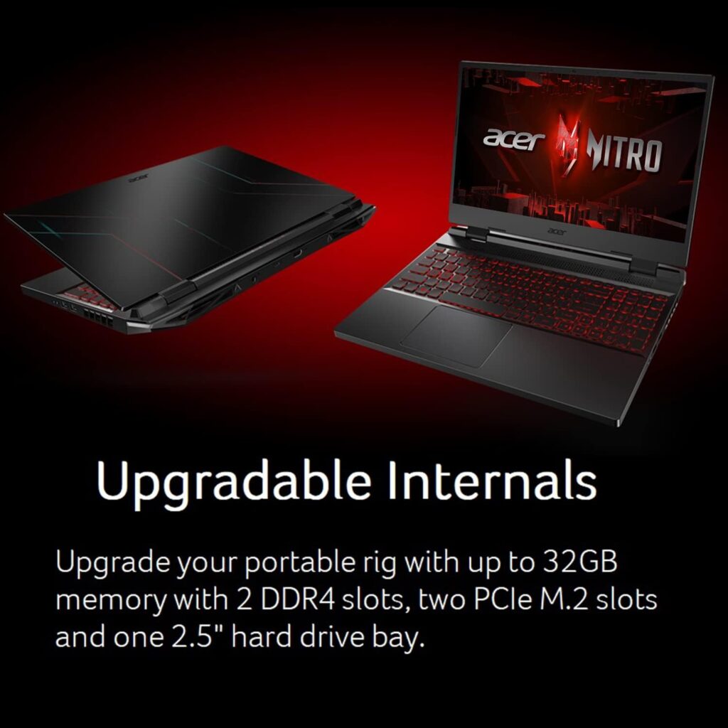 Acer Nitro 5 AN515-58-57Y8 Gaming Laptop | Intel Core i5-12500H | NVIDIA GeForce RTX 3050 Ti Laptop GPU | 15.6 FHD 144Hz IPS Display | 16GB DDR4 | 512GB Gen 4 SSD | Killer Wi-Fi 6 | Backlit Keyboard