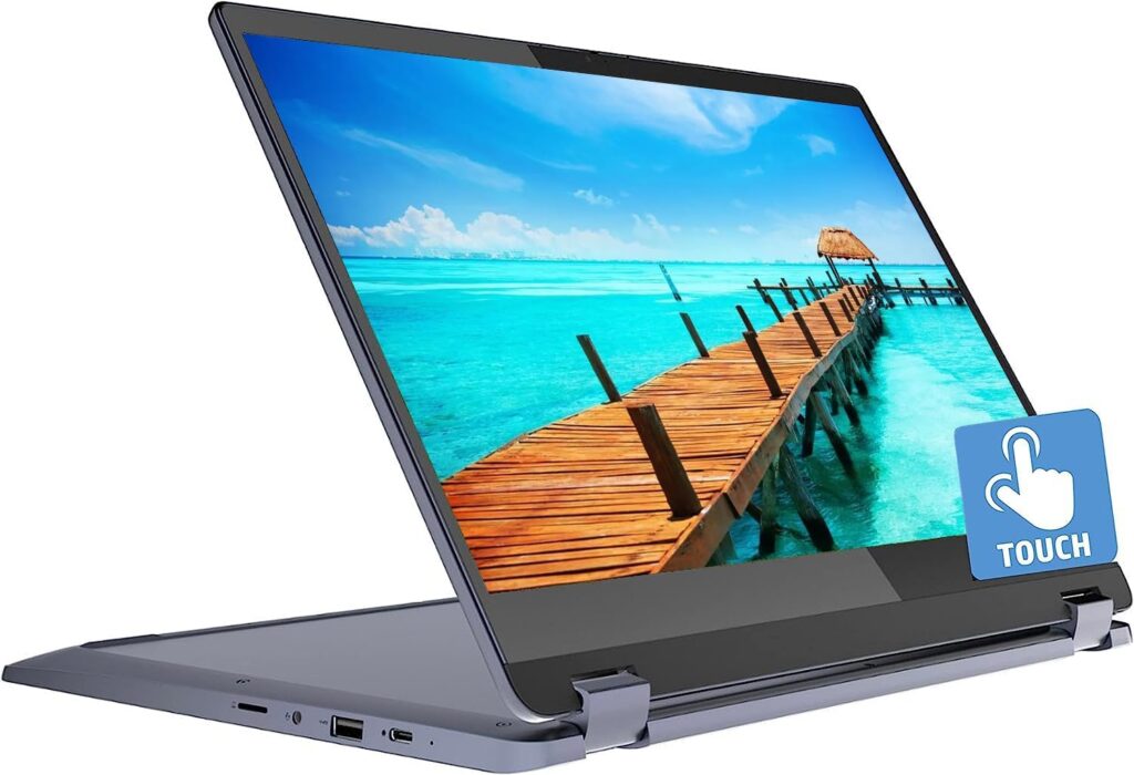 Lenovo Flagship Flex 2 in 1 Chromebook 15.6Inches FHD Touchscreen Business Student Laptop Intel Celeron N4500 Processor 4GB RAM 64GB eMMC Google Classroom Zoom Ready WiFi 6 Webcam Chrome OS Blue