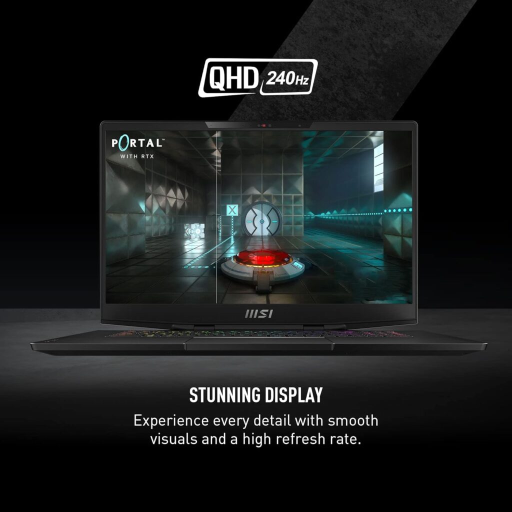 MSI Stealth 17 Studio 17.3 QHD 240Hz Gaming Laptop: 13th Gen Intel Core i9, RTX 4080, 32GB DDR5, 1TB NVMe SSD, Thunderbolt 4, USB-Type C, Cooler Boost Trinity+, Win11 Home: Core Black A13VH-053US